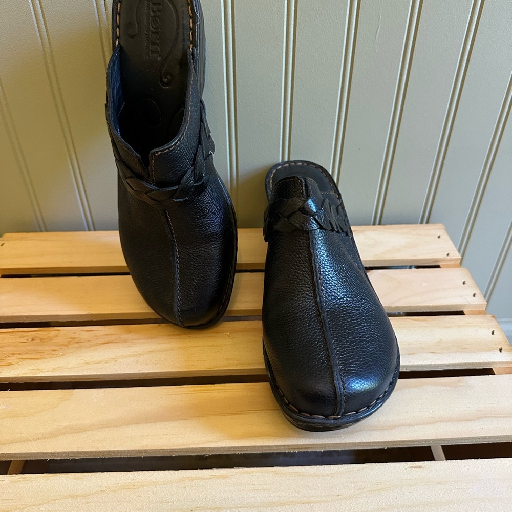 Indigo Black Wedge Shoes